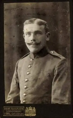 Kabinett Foto Wesel am Niederrhein, Deutscher Soldat in Uniform, Portrait