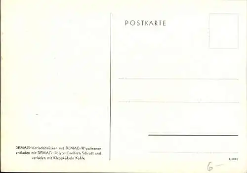 Ak Demag-Verladebrücken mit Demag-Wippkran