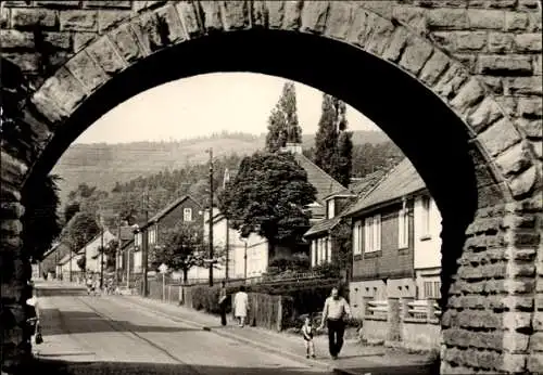 Ak Gräfenroda in Thüringen, Karl-Marx-Straße, Torbogen