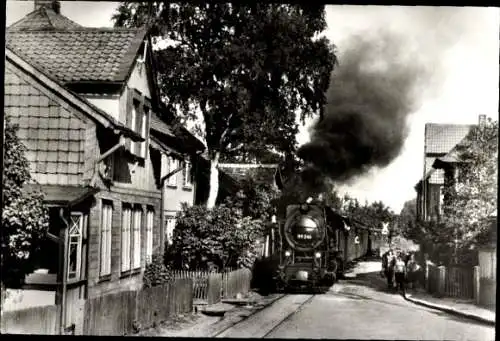 Ak Wernigerode am Harz, Harzquerbahn, Eisenbahn