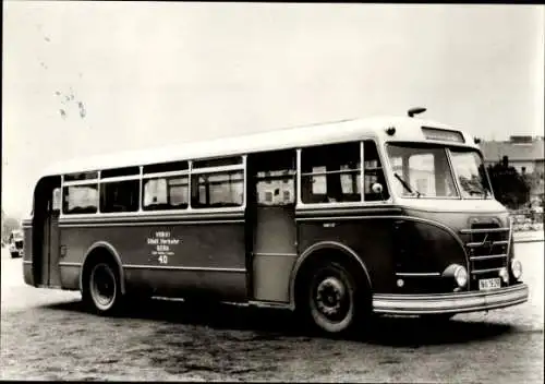 Ak Gera in Thüringen, Platz der Republik, Autobus KOM 37