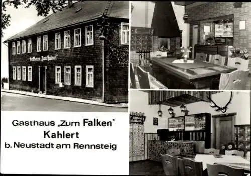 Ak Kahlert Neustadt am Rennsteig Großbreitenbach, Gasthaus zum Falken