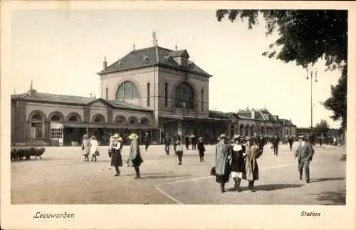 Ak Leeuwarden Fryslân Niederlande, Bahnhof