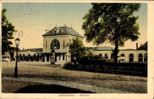 Ak Leeuwarden Friesland Niederlande, Bahnhof