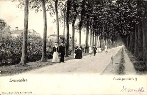 Ak Leeuwarden Friesland Niederlande, Groningerstraatweg