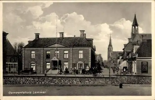 Ak LemmerFriesland Niederlande, Rathaus