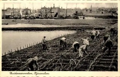 Ak Lemmer Friesland Niederlande, Zuiderzee-Werke, Reisarbeiter