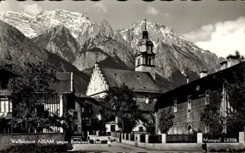 Ak Absam in Tirol, Ortspartie, Kirche, Bettelwurf