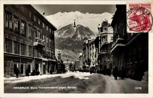 Ak Innsbruck in Tirol, Maria Theresienstraße gegen Norden