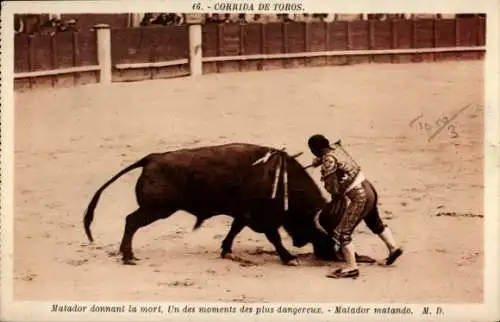 Ak Stierkampf, Matador-Tötung