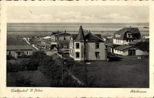 Ak Nordseebad Sankt Peter Ording, Panorama, Hotel Germania