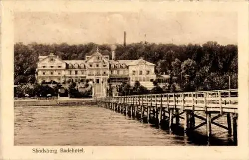 Ak Skodsborg Rudersdal Dänemark, Blick auf das Badehotel