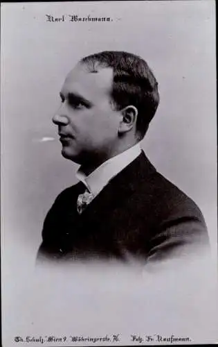Ak Opernsänger Karl Buschmann, Portrait, Profilansicht