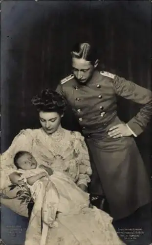 Ak Kronprinz Wilhelm von Preußen, Kronprinzessin Cecilie, Prinz Wilhelm, RPH 1417