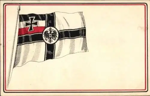 Ak Reichskriegsflagge, Kaiserreich, I WK