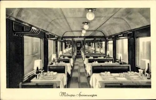 Ak Mitropa Speisewagen der Deutschen Reichsbahn