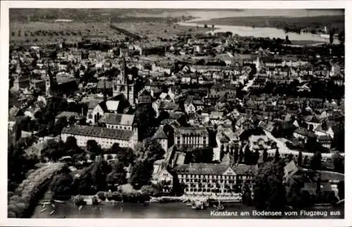 Ak Konstanz am Bodensee, Fliegeraufnahme