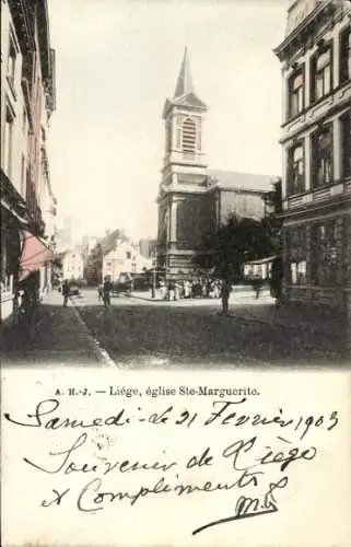 CPA Liège Liège Wallonie, Eglise Ste-Marguerite