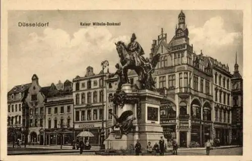 Ak Düsseldorf am Rhein, Kaiser-Wilhelm-Denkmal