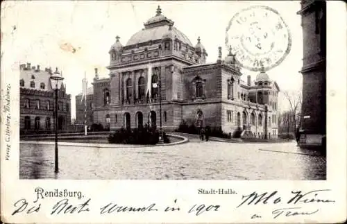 Ak Rendsburg in Schleswig Holstein, Stadthalle