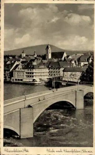 Ak Rheinfelden in Baden, Teilansicht, Brücke, Blick nach Rheinfelden/Schweiz