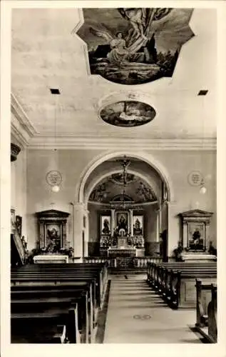 Ak Istein Efringen Kirchen am Rhein, Katholische Pfarrkirche, Innenraum, Altar