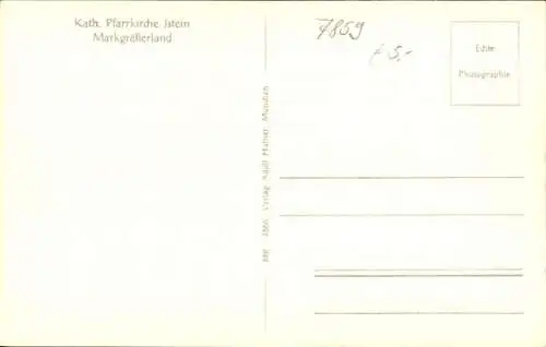 Ak Istein Efringen Kirchen am Rhein, Katholische Pfarrkirche, Innenraum, Altar