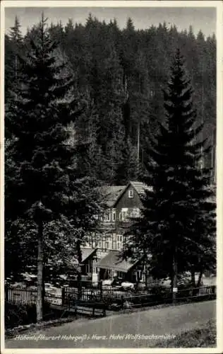 Ak Hohegeiß Braunlage im Oberharz, Hotel Wolfsbachmühle