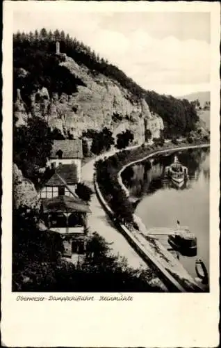 Ak Hameln in Niedersachsen, Oberweser-Dampfschifffahrt, Steinmühle