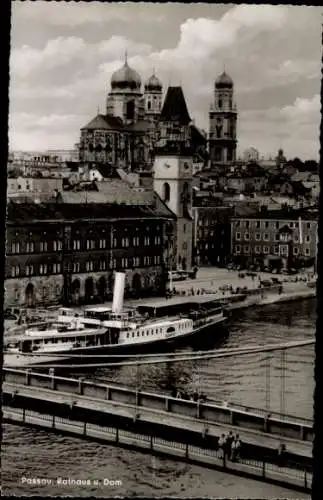 Ak Passau in Niederbayern, Rathaus und Dom