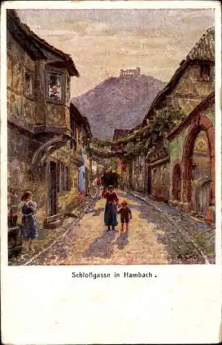 Ak Hambach Neustadt an der Weinstraße, Schlossgasse, Pfälzer Heimatbilder