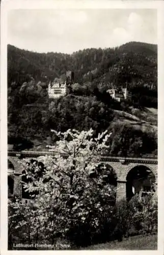 Ak Hornberg im Schwarzwald, Viadukt, Panorama