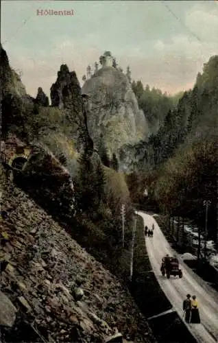 Ak Posthalde Breitnau im Schwarzwald, Höllental