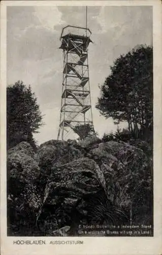 Ak Blauen Badenweiler im Schwarzwald, Hochblauen, Aussichtsturm