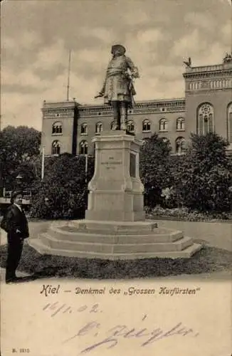 Ak Kiel, Denkmal des Großen Kurfürsten