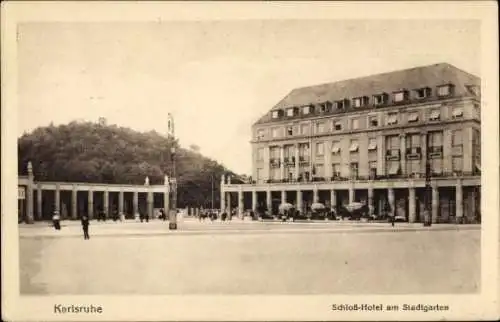 Ak Karlsruhe in Baden, Schlosshotel am Stadtgarten