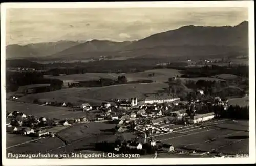 Ak Steingaden in Oberbayern, Totalansicht, Flugzeugaufnahme