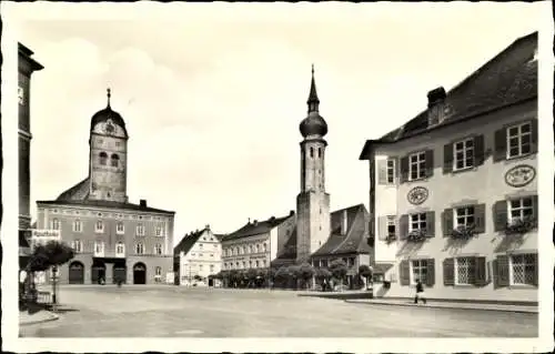 Ak Erding in Oberbayern, Schrannenplatz