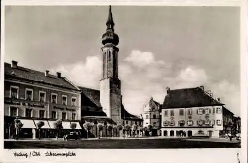 Ak Erding in Oberbayern, Schrannenplatz