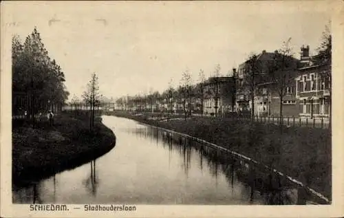 Ak Schiedam Südholland Niederlande, Stadhauderslaan