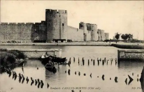 Ak Aigues Mortes Gard, Remparts, Cite Sud