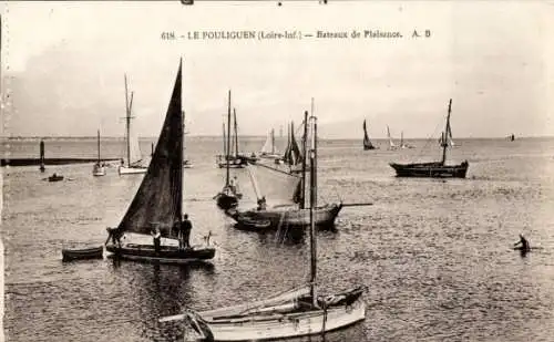 Ak Le Pouliguen Loire Atlantique, Batreaux de Plaisance