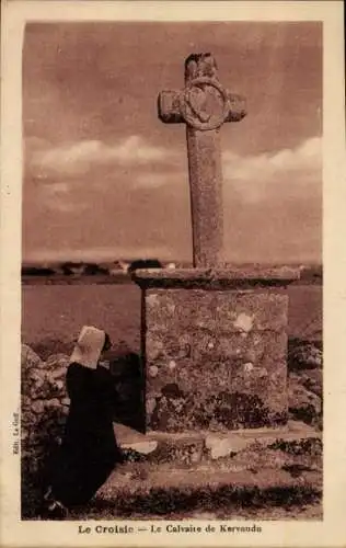 Ak Le Croisic Loire Atlantique, Calvaire de Kervaudu