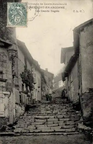 Ak Clermont und Argonne Lorraine Meuse, Les Grands Dégrés