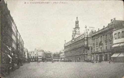 Ak Valenciennes CPA 59, Vue du Place d'Armes