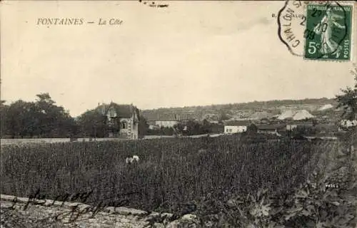 Ak Fontaines les Chalon Saône et Loire, la Cote