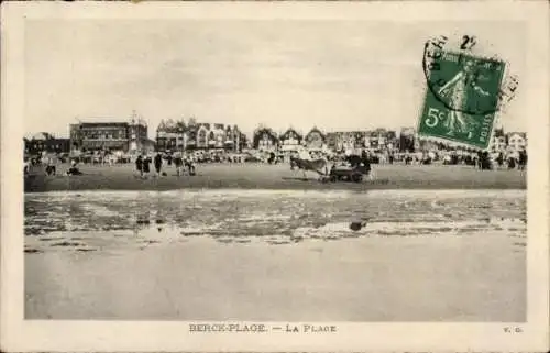 Ak Berck Plage Pas de Calais, Strand