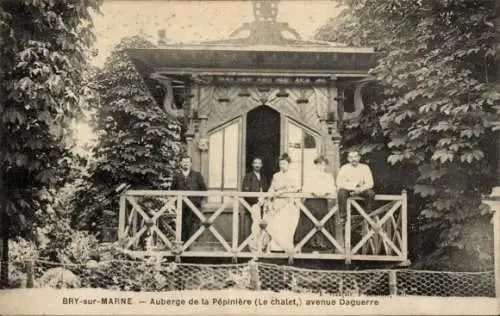 Ak Bry sur Marne Val de Marne, Auberge de la Pepiniere, chalet, avenue Daguerre