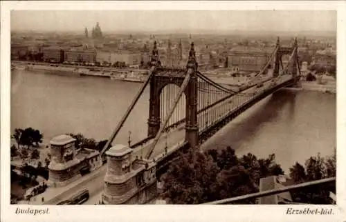 Ak Budapest Ungarn, Elisabethbrücke