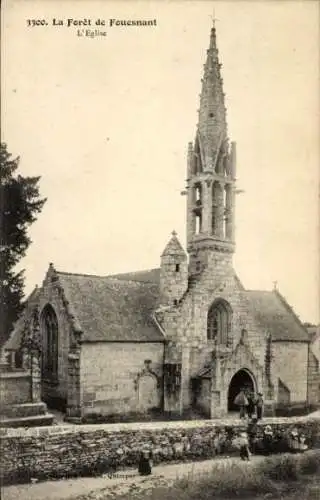 Ak Fouesnant Finistère, Kirche